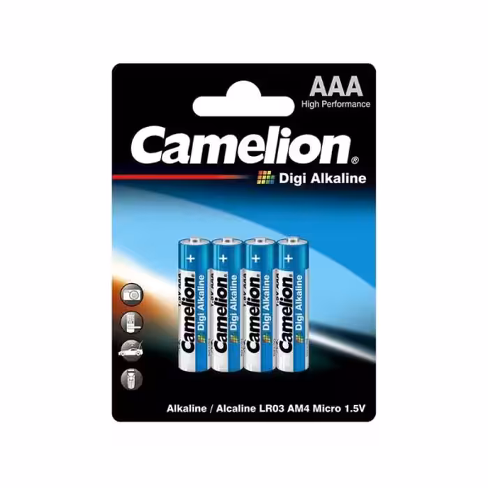 باتری نیم قلم دیجی آلکالاین کملیون-4تایی-جعبه 12 عددی