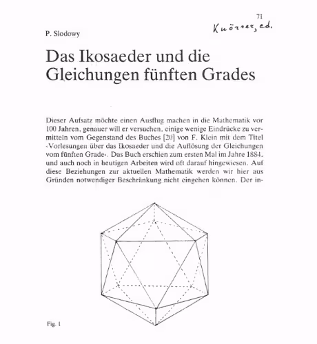 خرید و دانلود نسخه کامل کتاب Das Ikosaeder und die Gleichungen fünften Grades