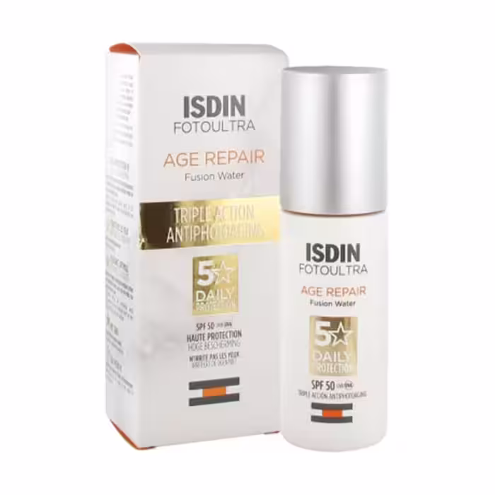 کرم ضد آفتاب بی رنگ ایزدین مدل Age Repair حجم 50 میلی لیتر
