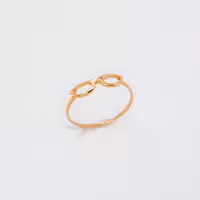 انگشتر مینیمال طلا طرح عینک