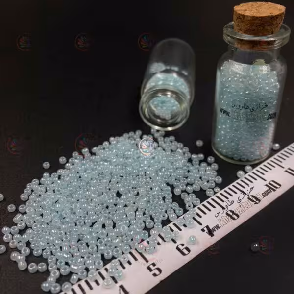 منجوق ریز بسته 40 گرمی ( آبی آسمانی روشن  )