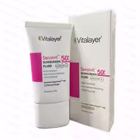 فلوئید ضد آفتاب صورت ویتالیر SPF50، رنگ بژ طبیعی، مناسب پوست حساس، حجم 50 میلی لیتر
