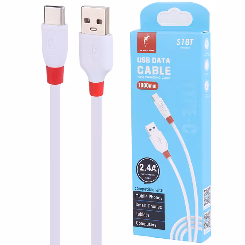 کابل تایپ سی فست شارژ Sky Dolphin S18T 2.4A 1m