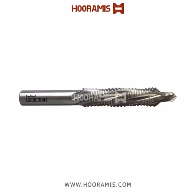 مته چهارکاناله نوک دار 12*93*55*15*8 از جنس HSS-E  با رزوه درشت جهت فرزکاری  و شیارزنی در پروفیلهای uPVC , آلومینیوم و فولادی