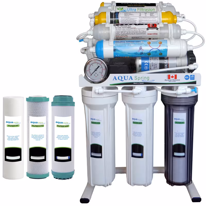 دستگاه تصفیه کننده آب آکوآ اسپرینگ مدل RO – NF2800 به همراه فیلتر مجموعه 3 عددی