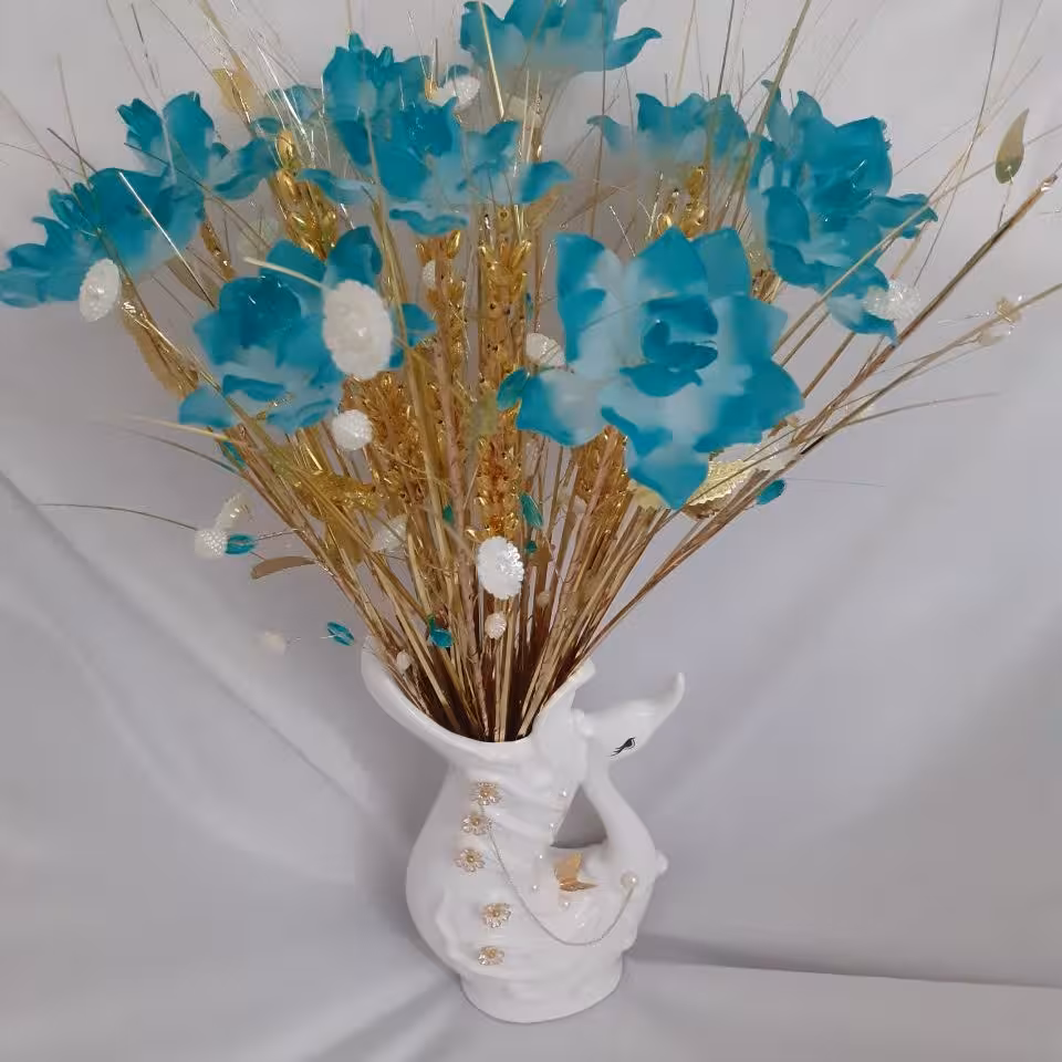 گلهای کریستالی شاخه ای سبزآبی