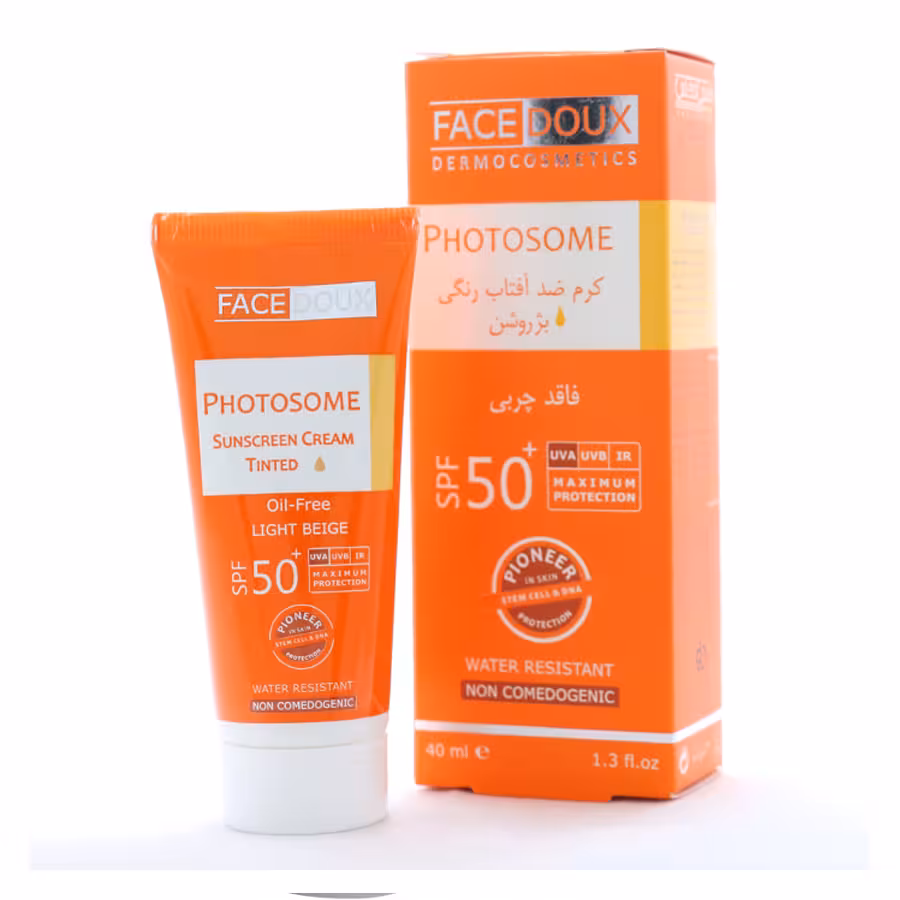 کرم ضد آفتاب رنگی SPF30فاقد چربی بژ روشن فیس دوکس