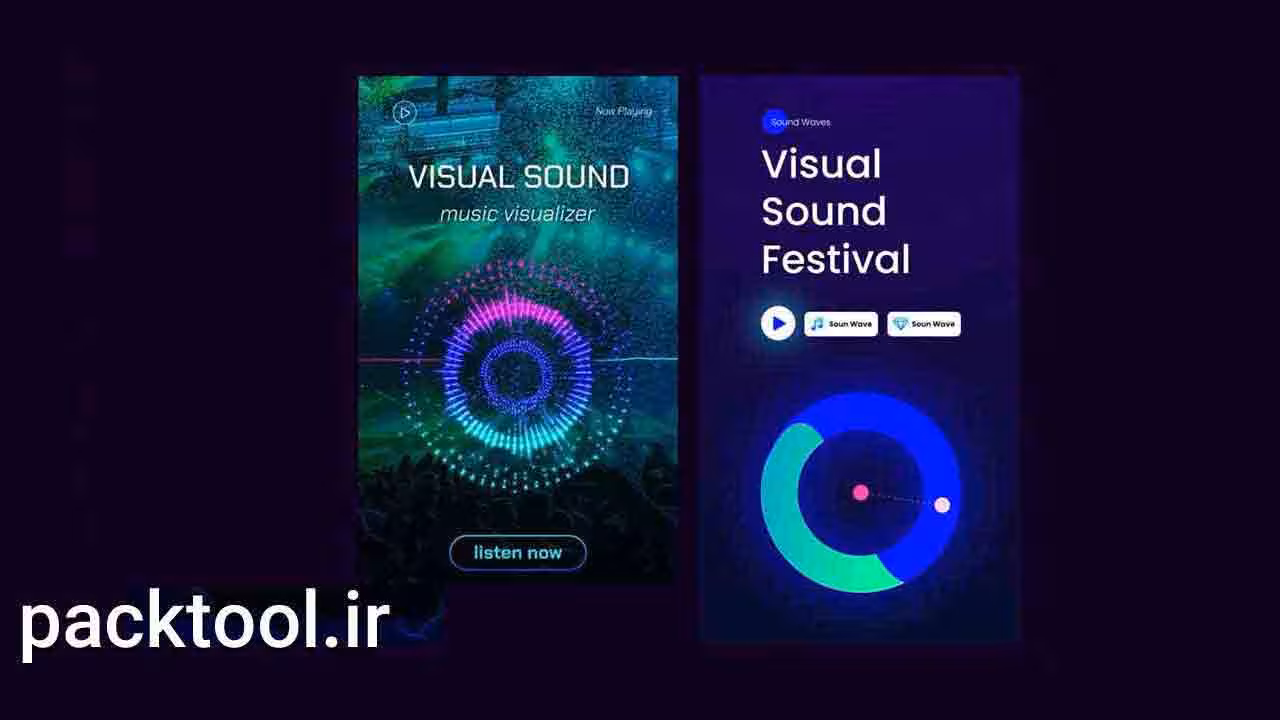 دانلود پروژه آماده نمایشگرهای موسیقی افتر افکت Music Sound Visualizer - پک تول