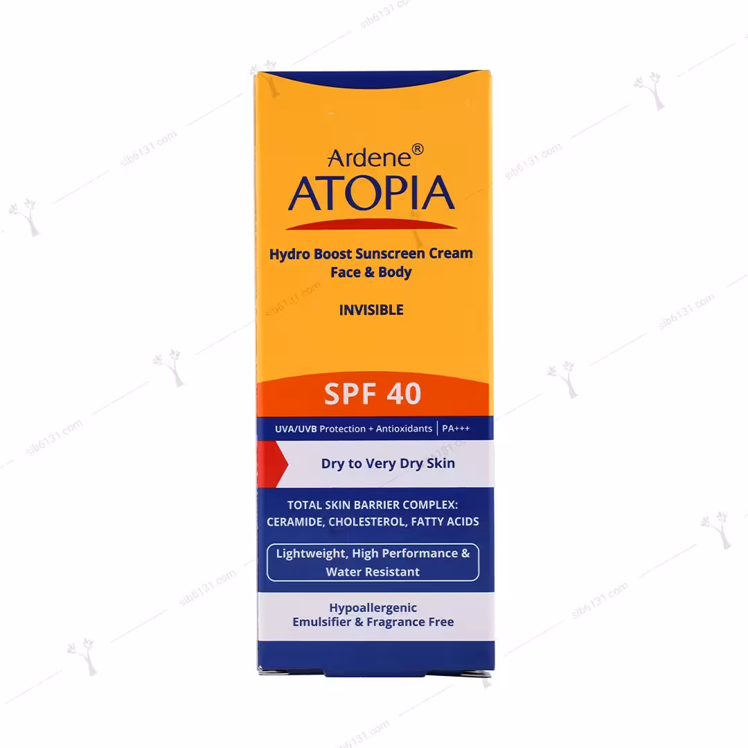 کرم ضد آفتاب بی رنگ spf 40 آردن آتوپیا پوست خشک و خیلی خشک 50 گرمی