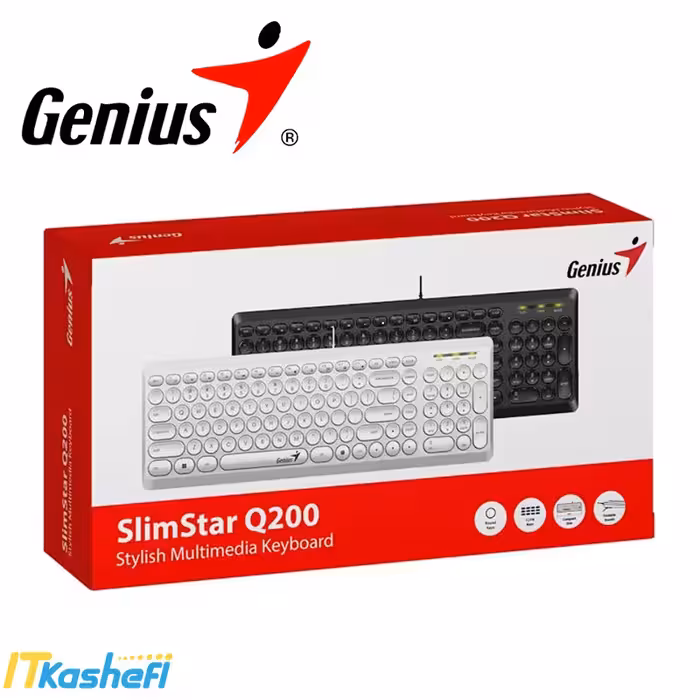 قیمت و خرید کیبورد سیمی جنیوس Genius SlimStar Q200 - آی تی کاشفی