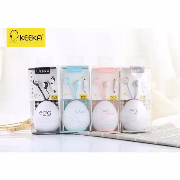 هندزفری فانتزی طرح تخم مرغ به همراه کیف Egg Handsfree with a bag