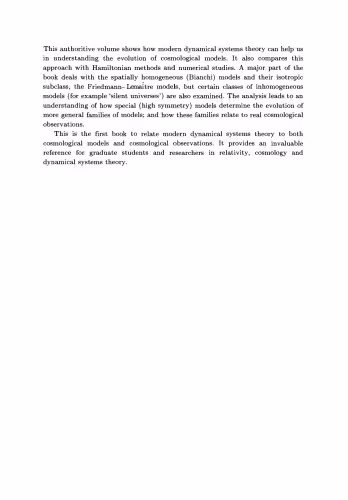 خرید و دانلود نسخه کامل کتاب Dynamical Systems in Cosmology