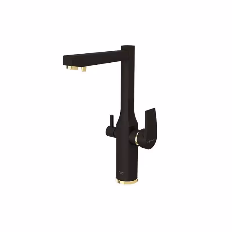 شیر ظرفشویی دومنظوره شودر مدل یونیک پلاس مشکی طلایی