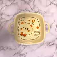 دیس دسته دار مربعی طرح خرسی وارداتی کد KIT-46