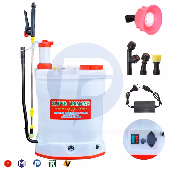 سمپاش شارژی 2 پمپ دیاموند مدل WXDD-20D