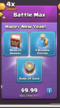 افر Battle Max 9.99$ کلش اف کلنز