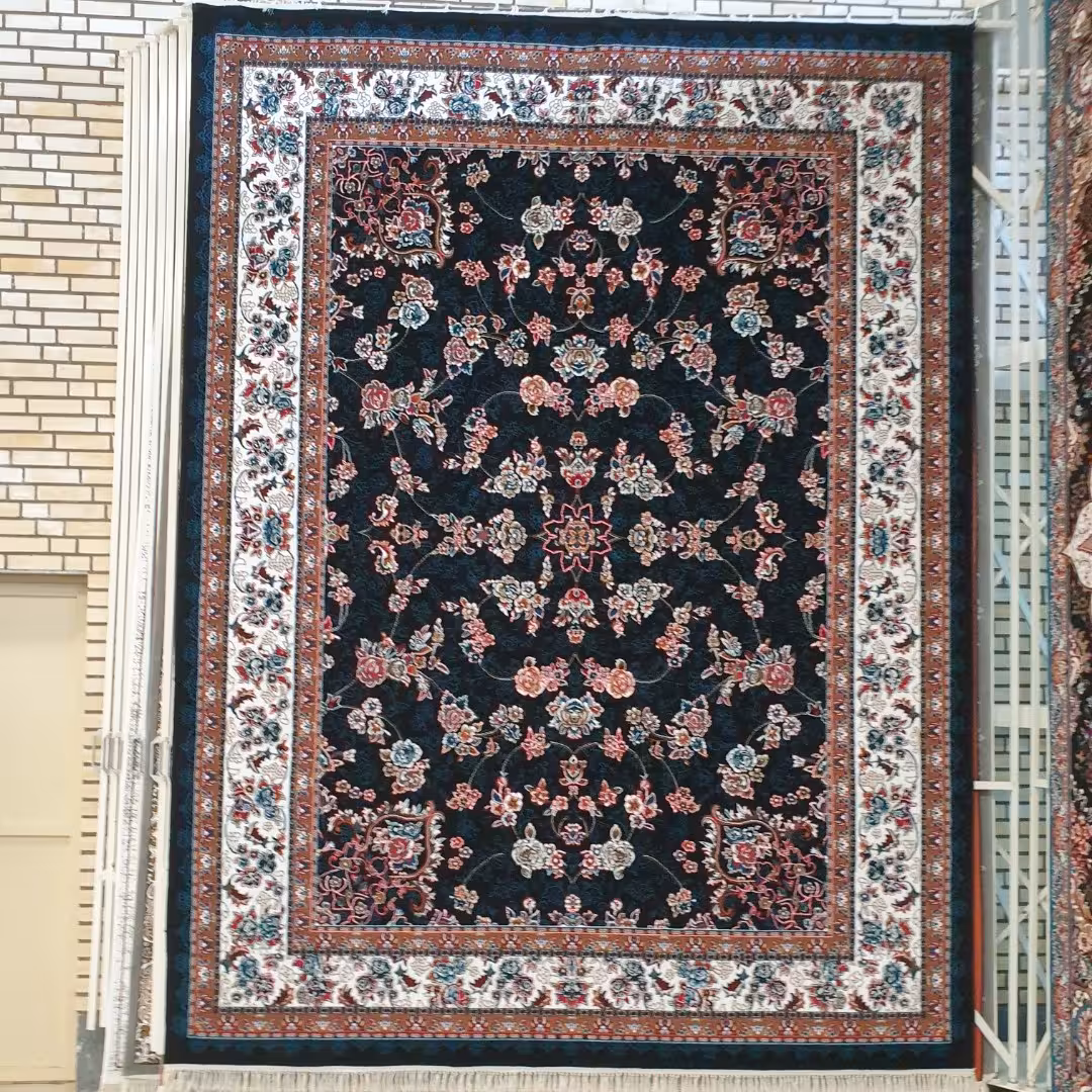 فرش ماشینی کاشان 440شانه 9متری طرح افشان گیلدا(BCF)باارسال رایگان