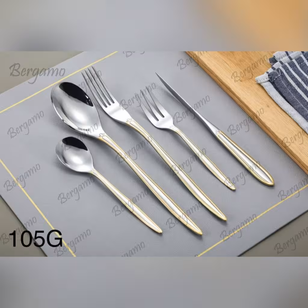 سرویس قاشق چنگال 160 پارچه برگامو مدل 105g