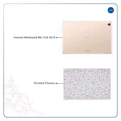 برچسب پوششی ماهوت مدل Painted-Flowers مناسب برای تبلت هوآوی Mediapad M6 10.8 2019