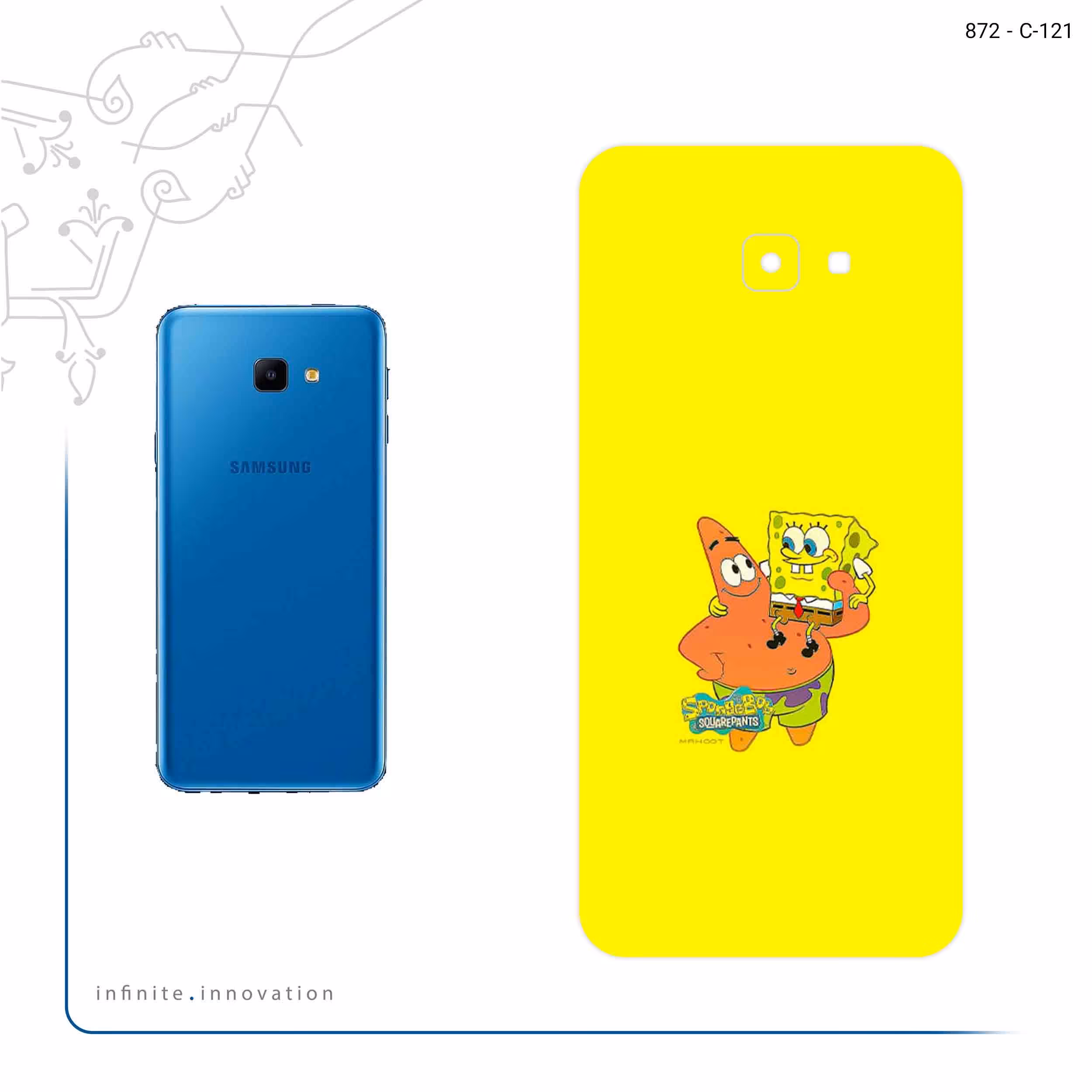 برچسب پوششی ماهوت مدل SpongeBob SquarePants مناسب برای گوشی موبایل سامسونگ Galaxy J4 Core