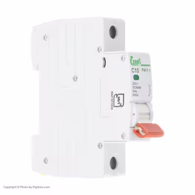 فیوز مینیاتوری تکفاز 10 آمپر بدیع مدل C10 بسته 12 عددی