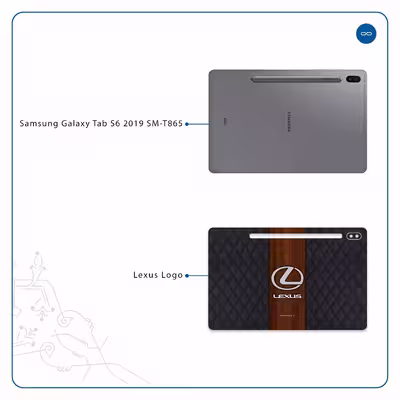 برچسب پوششی ماهوت مدل Lexus-Logo مناسب برای تبلت سامسونگ Galaxy Tab S6 2019 SM-T865
