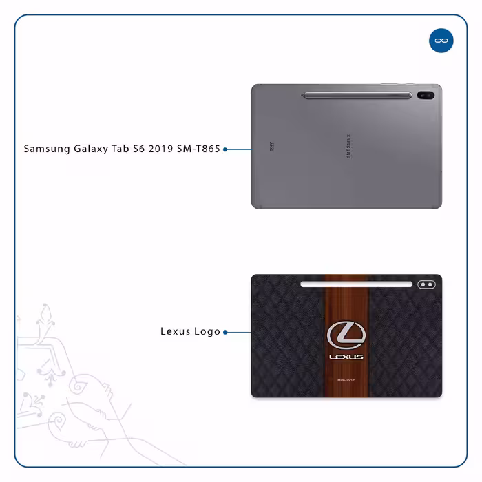برچسب پوششی ماهوت مدل Lexus-Logo مناسب برای تبلت سامسونگ Galaxy Tab S6 2019 SM-T865
