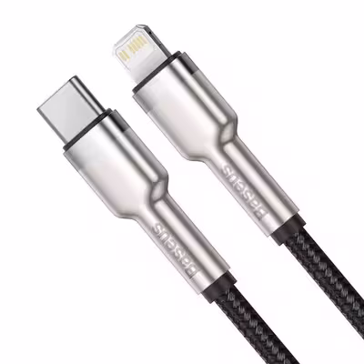 کابل تبدیل USB-C به لایتنینگ باسئوس مدل Cafule Metal 20W طول 1 متر