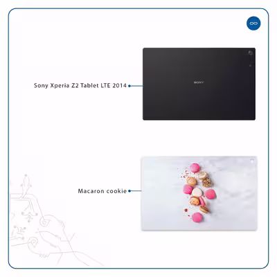 برچسب پوششی ماهوت مدل Macaron cookie مناسب برای تبلت سونی Xperia Z2 Tablet LTE 2014