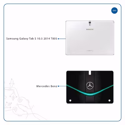 برچسب پوششی ماهوت مدل Mercedes-Benz مناسب برای تبلت سامسونگ Galaxy Tab S 10.5 2014 T805