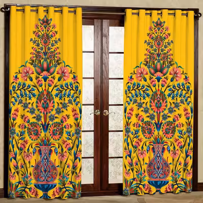 پرده مدل چاپی هازان پانچی کد 248 سایز 200x140 سانتی متر