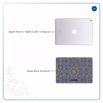 برچسب پوششی ماهوت مدل Iran-Tile6 مناسب برای تبلت اپل iPad 9.7 (GEN 5) 2017 A1822