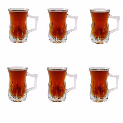 ست استکان چای خوری کد 491 بسته 6 عددی