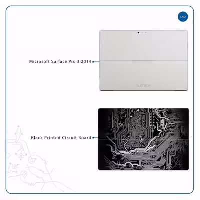 برچسب پوششی ماهوت مدل Black Printed Circuit Board مناسب برای تبلت مایکروسافت Surface Pro 3 2014