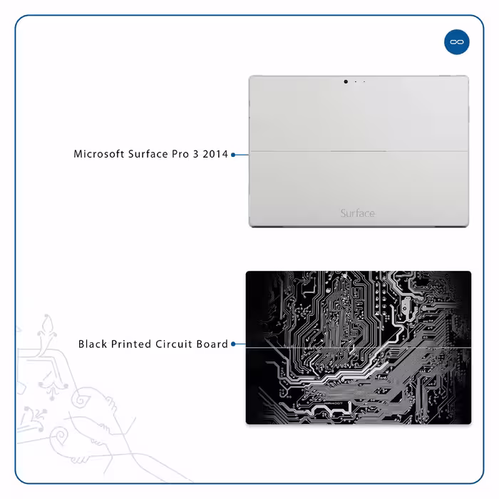 برچسب پوششی ماهوت مدل Black Printed Circuit Board مناسب برای تبلت مایکروسافت Surface Pro 3 2014