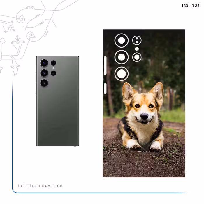 برچسب پوششی ماهوت مدل Dog_2 مناسب برای گوشی موبایل سامسونگ Galaxy S23 Ultra