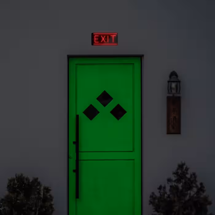 چراغ دیواری نئون دیزاین طرح Exit-BL_RD