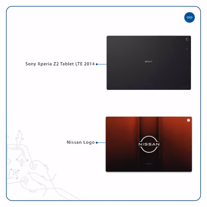 برچسب پوششی ماهوت مدل Nissan-Logo مناسب برای تبلت سونی Xperia Z2 Tablet LTE 2014