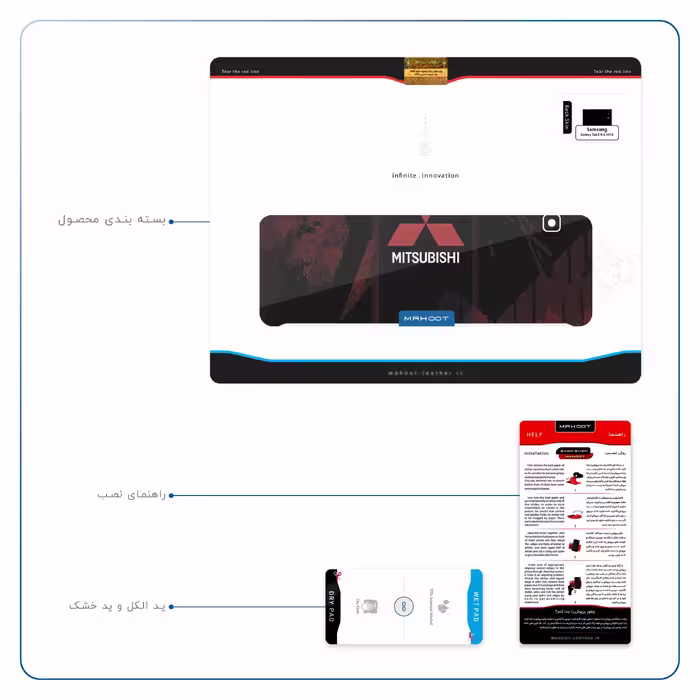 برچسب پوششی ماهوت مدل Mitsubishi Motor مناسب برای تبلت سامسونگ Galaxy Tab E 9.6 2015 T561