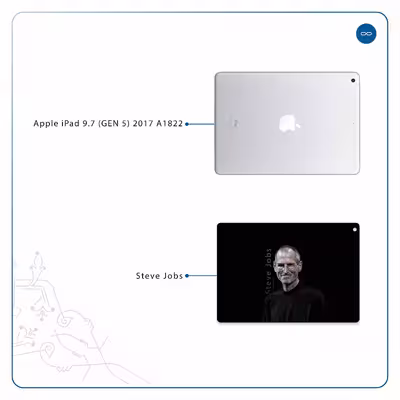 برچسب پوششی ماهوت مدل Steve Jobs مناسب برای تبلت اپل iPad 9.7 (GEN 5) 2017 A1822