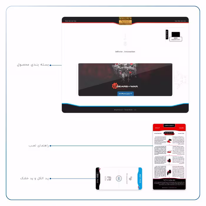 برچسب پوششی ماهوت مدل Gears-Of-War-Game مناسب برای تبلت ایسوس Zenpad 3S 10 2017 Z500KL