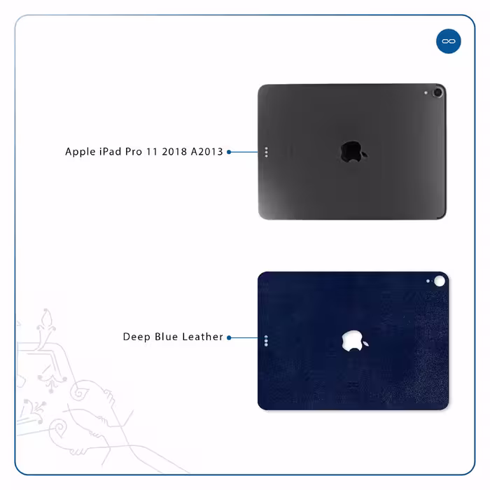 برچسب پوششی ماهوت مدل Deep-Blue-Leather مناسب برای تبلت اپل iPad Pro 11 2018 A2013
