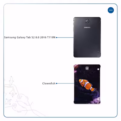 برچسب پوششی ماهوت مدل Clownfish مناسب برای تبلت سامسونگ Galaxy Tab S2 8.0 2016 T719N