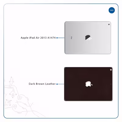 برچسب پوششی ماهوت مدل Dark-Brown-Leather مناسب برای تبلت اپل iPad Air 2013 A1474