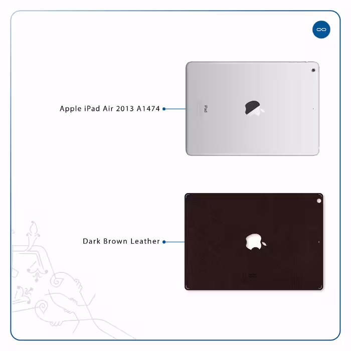 برچسب پوششی ماهوت مدل Dark-Brown-Leather مناسب برای تبلت اپل iPad Air 2013 A1474