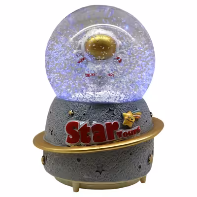 گوی موزیکال مدل پمپی و گردان طرح آدم فضایی