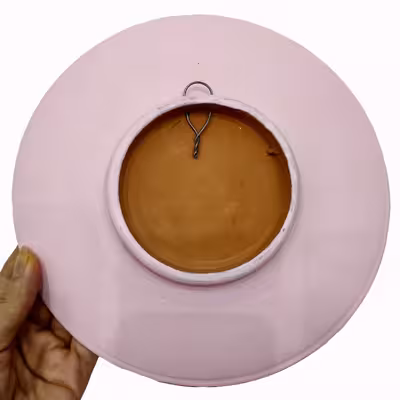 بشقاب دیوارکوب سفالی طرح کیتی کد 20