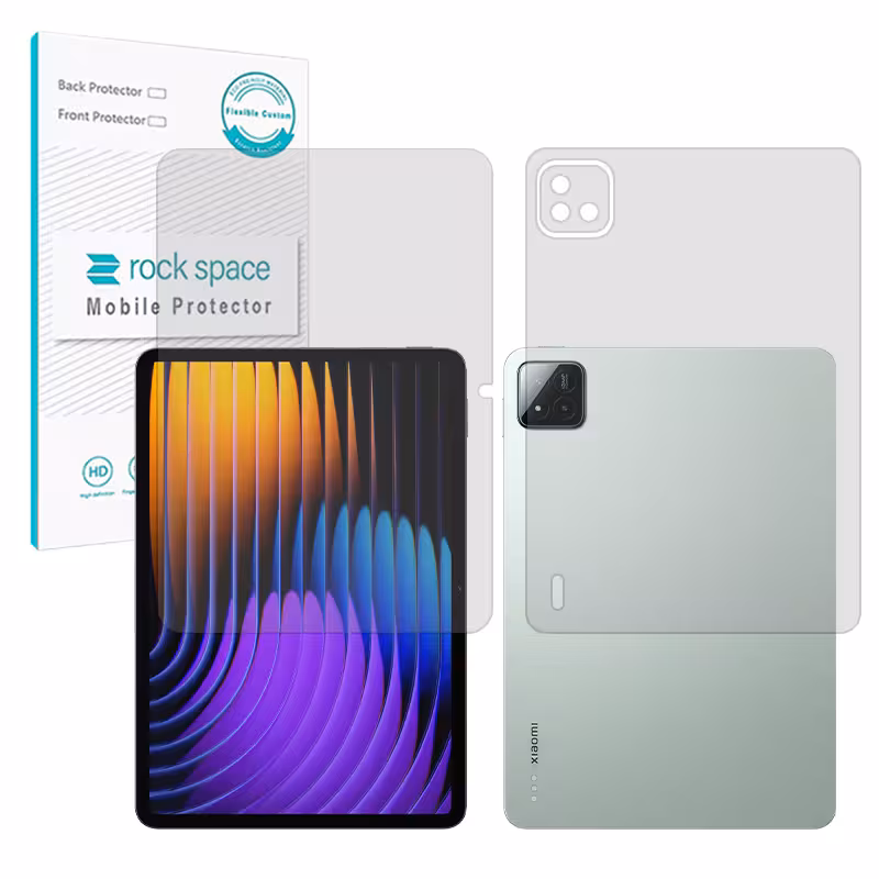 گلس صفحه نمایش و پشت تبلت شیائومی Pad 7 Pro مدل نانو هیدروژل مات برند راک اسپیس کد LL