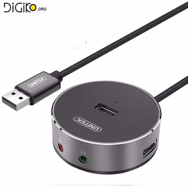 هاب USB2.0 سه پورت به همراه صدا و میکروفون (مارک UNITEK)