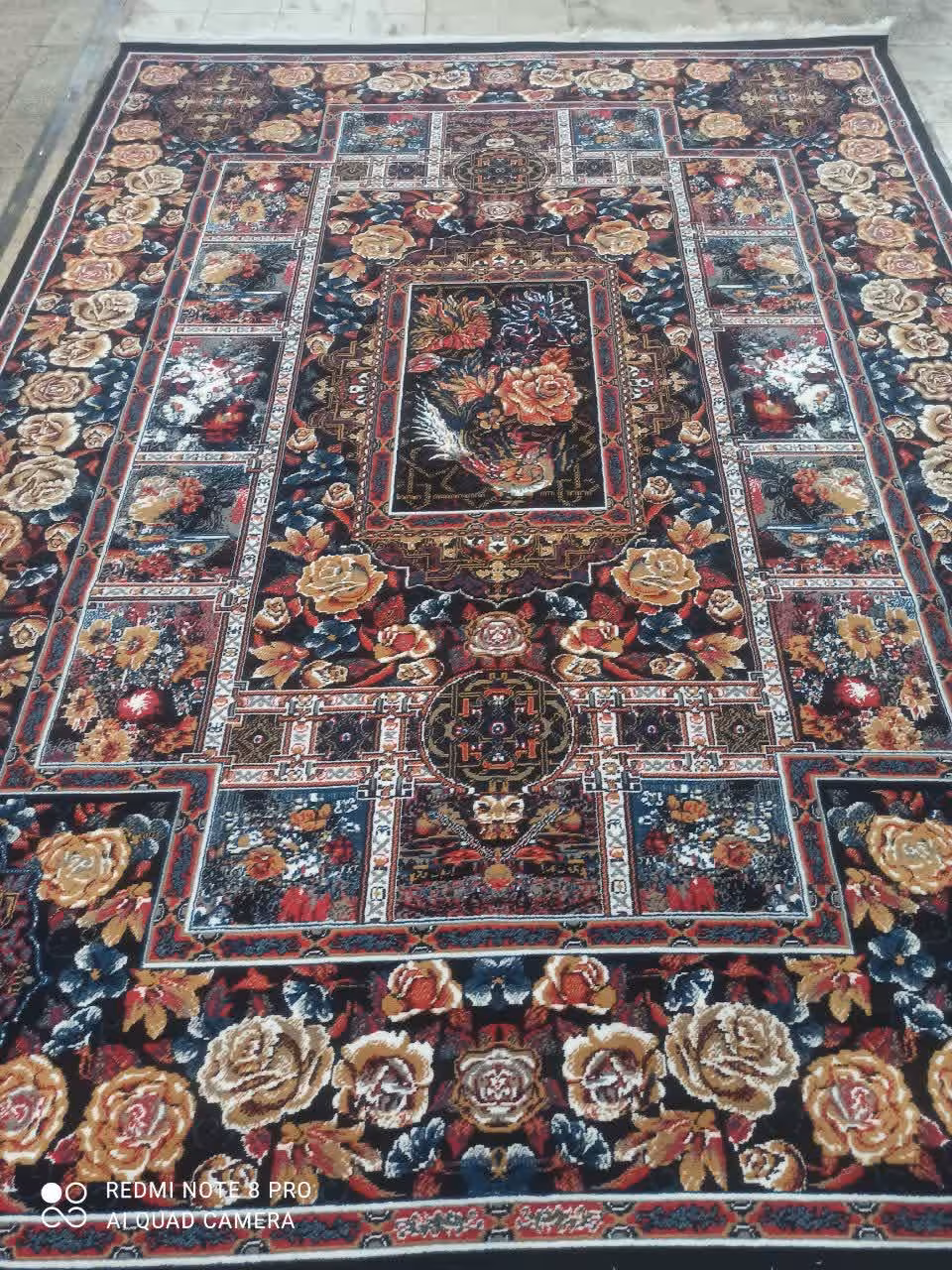 فرش ماشینی کاشان(BCF) 440شانه سایز 6متری نقشه باغ ارم